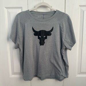 Gray Project Rock Under Armour T Shirt